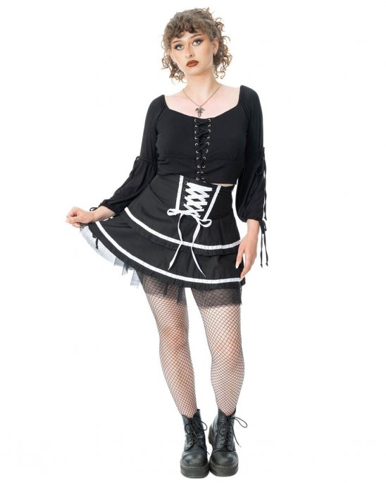 poizen-kjol-svart-snörning-phantom-waltz