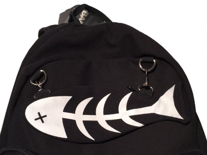 Ryggsäck Väska Katt Svart Lila Med Högtalare