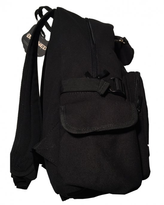 Ryggsäck Väska Katt Svart Lila Med Högtalare