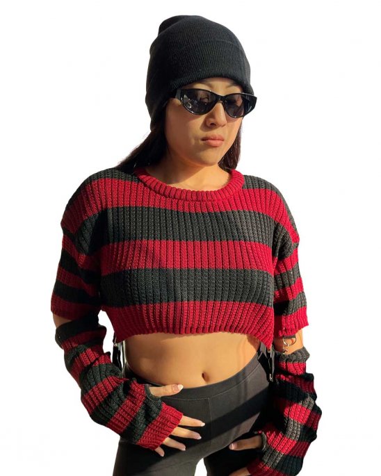 sweater-crop-top-red-black