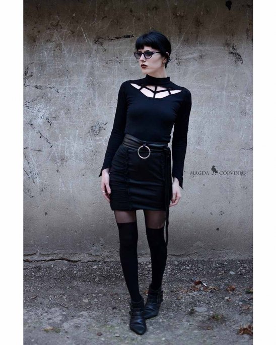 Strumpbyxor Svarta med Transparent Överdel