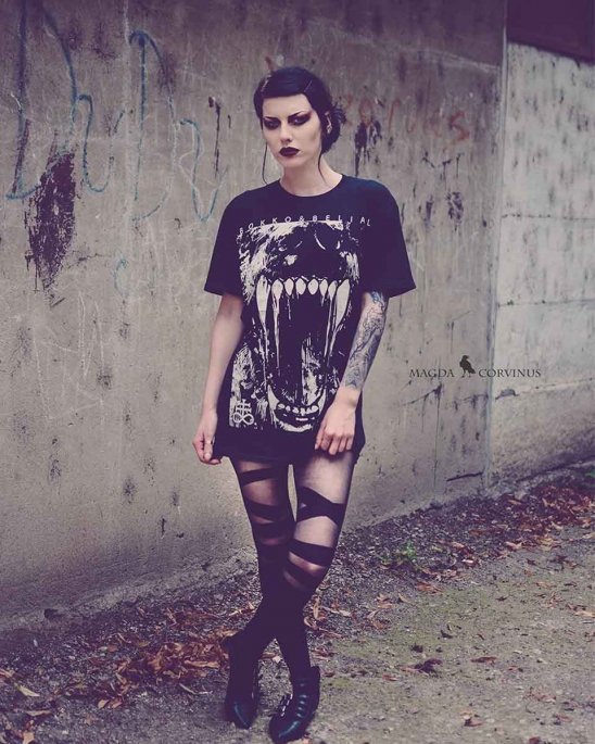 Strumpbyxor Svarta med Randigt Mönster