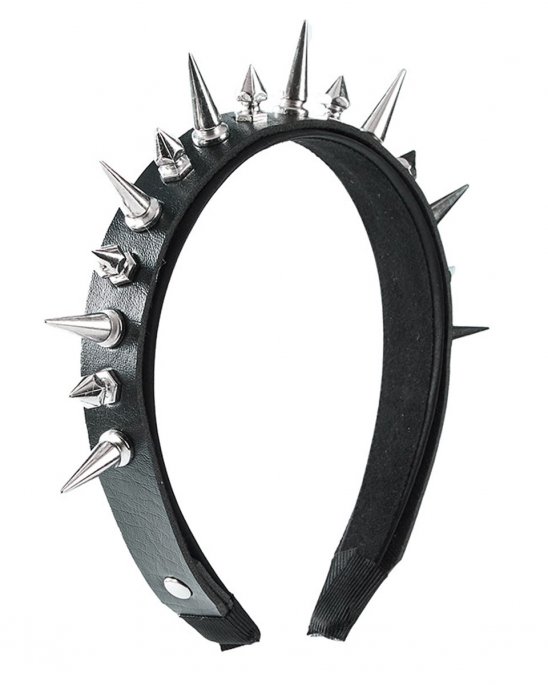 Svart Diadem med Blandade Nitar 