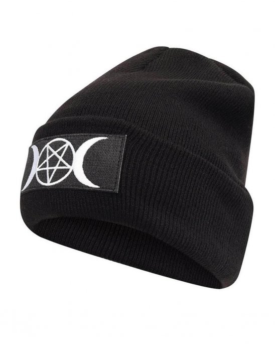 svart-mössa-pentagram-månar