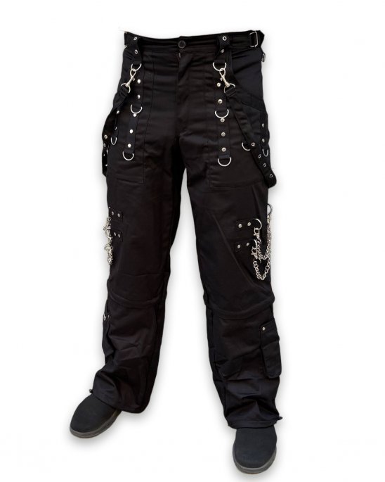 black-baggy-pants-shorts-chains-straps