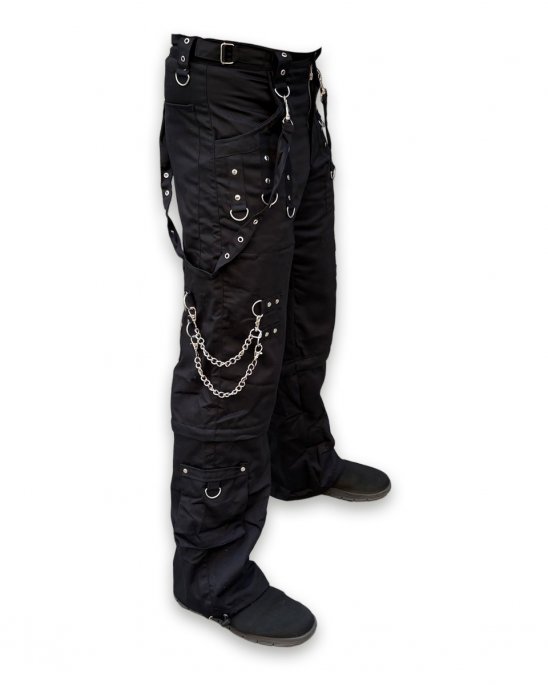 black-baggy-pants-shorts-chains-straps