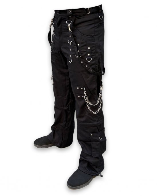 black-baggy-pants-shorts-chains-straps