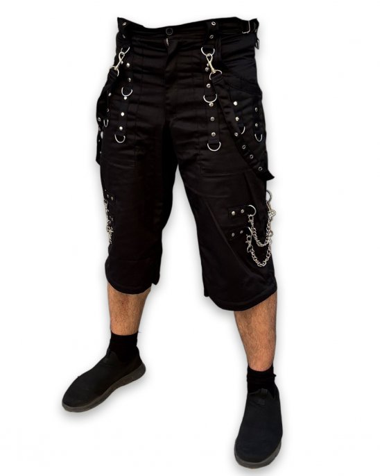 black-baggy-pants-shorts-chains-straps