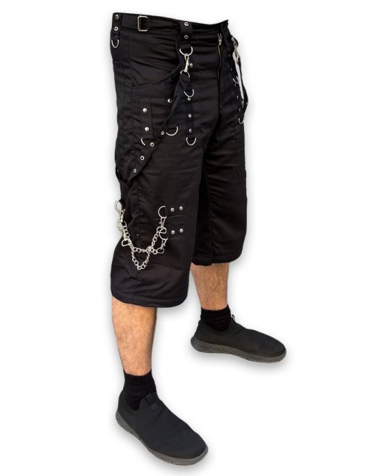 black-baggy-pants-shorts-chains-straps