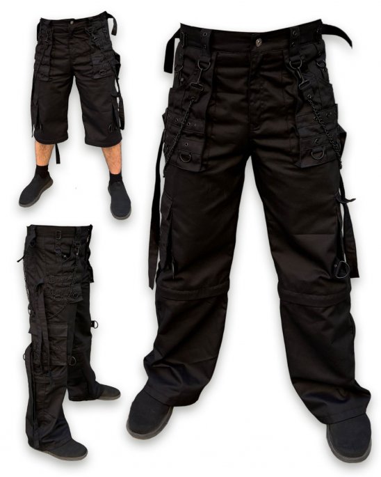 black-baggy-pants-shorts-chains-straps