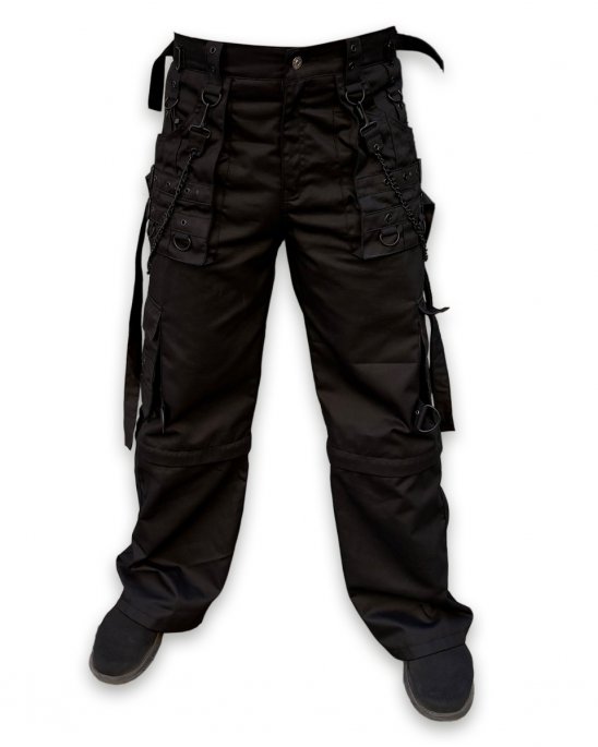 black-baggy-pants-shorts-chains-straps