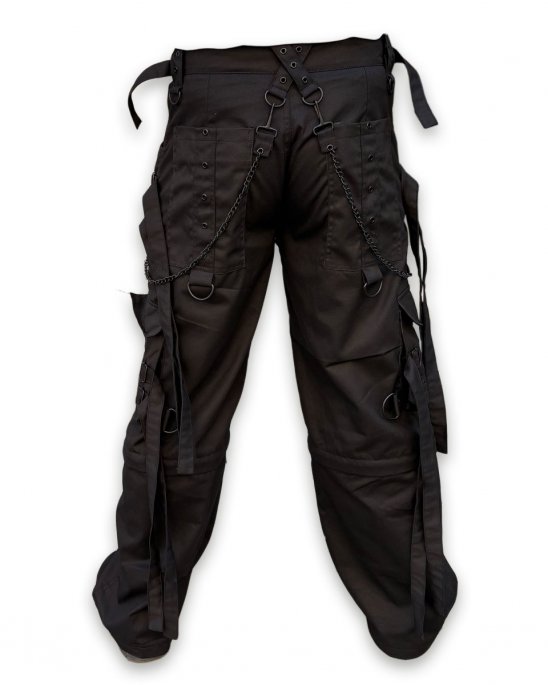 black-baggy-pants-shorts-chains-straps