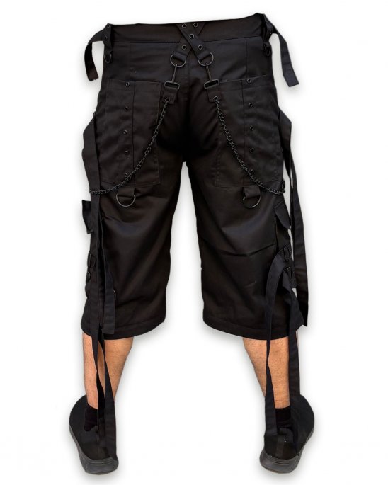 black-baggy-pants-shorts-chains-straps