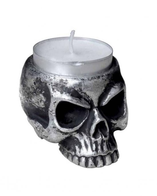 ljusstake från alchemy med dödskalle