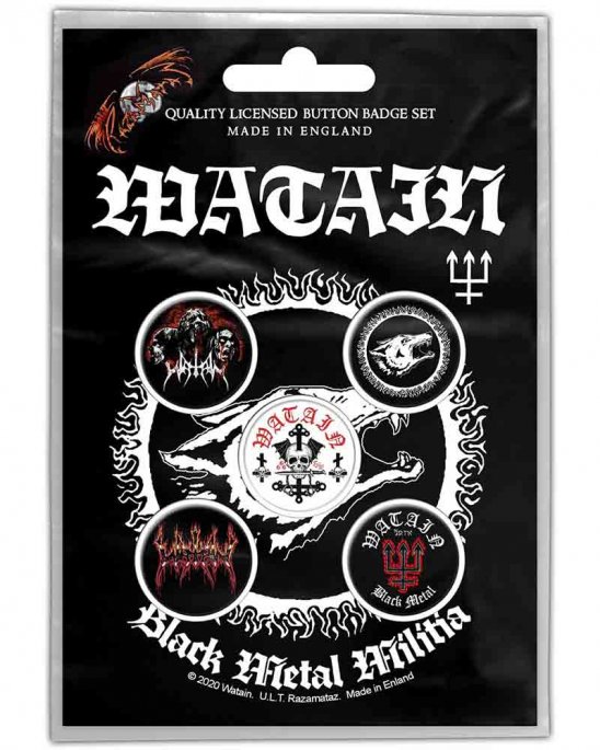 Watain Black Metal Militia PINS 5-PACK 