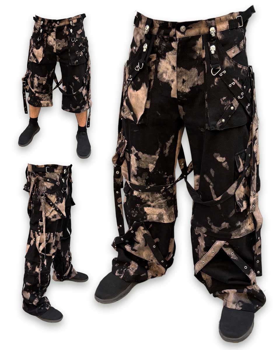 Baggy Byxor/Shorts Blekta med Straps (Storlek: 40")