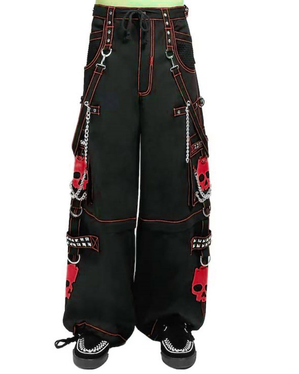 Baggy Byxor/Shorts med Röda Dödskallar (Storlek: 36")