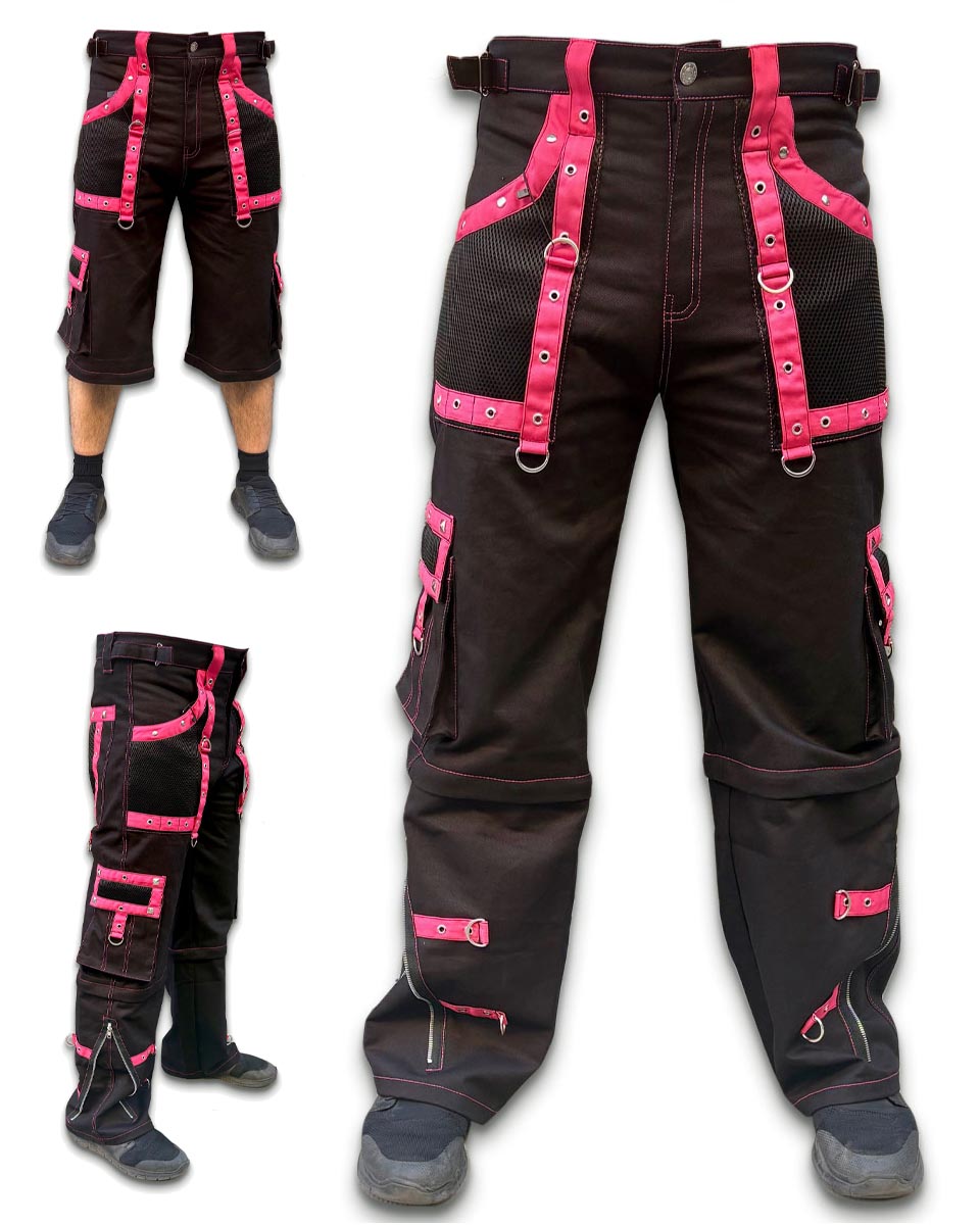 Baggy Byxor/Shorts Svart-Rosa (Storlek: 40")
