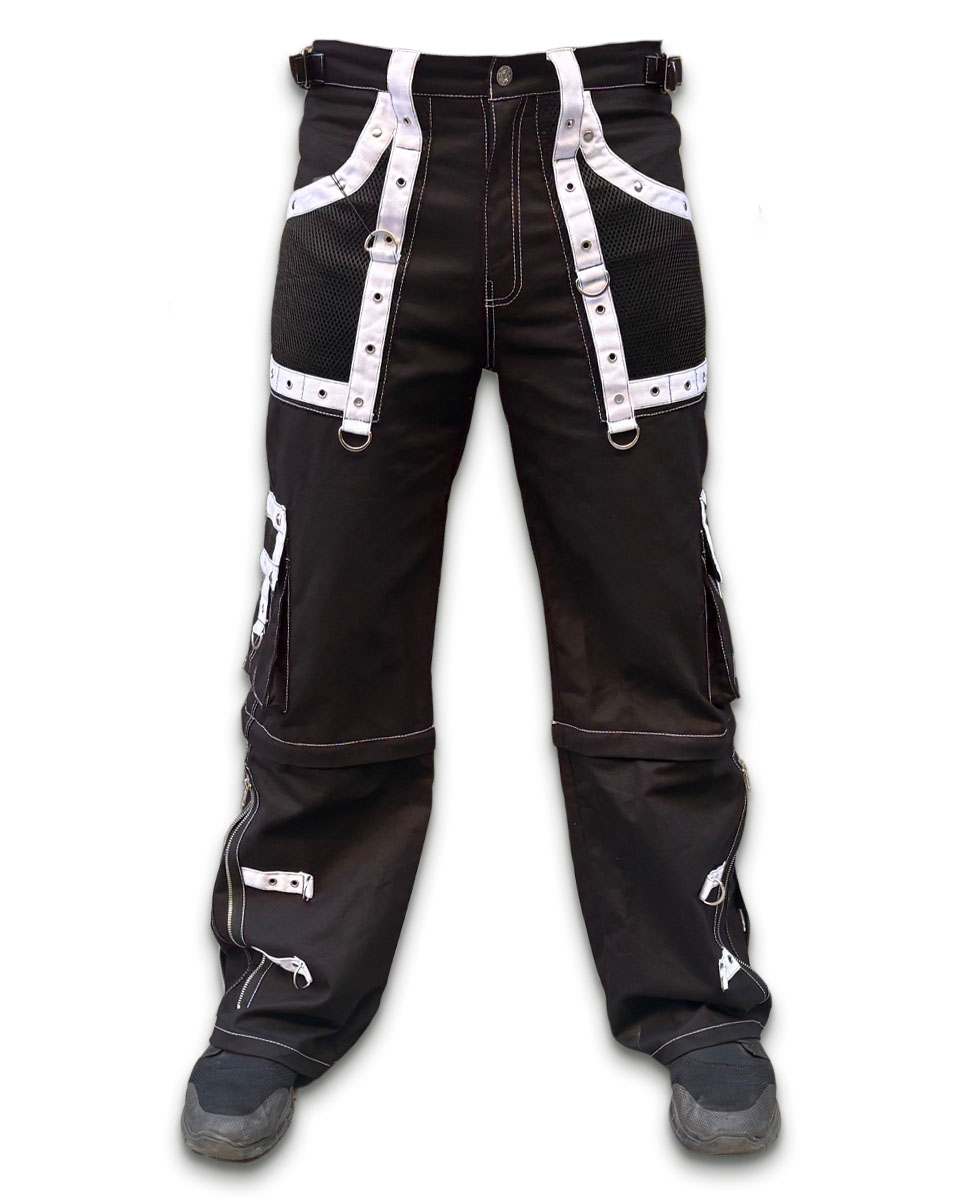 Baggy Byxor/Shorts Svart-Vita  (Storlek: 34")