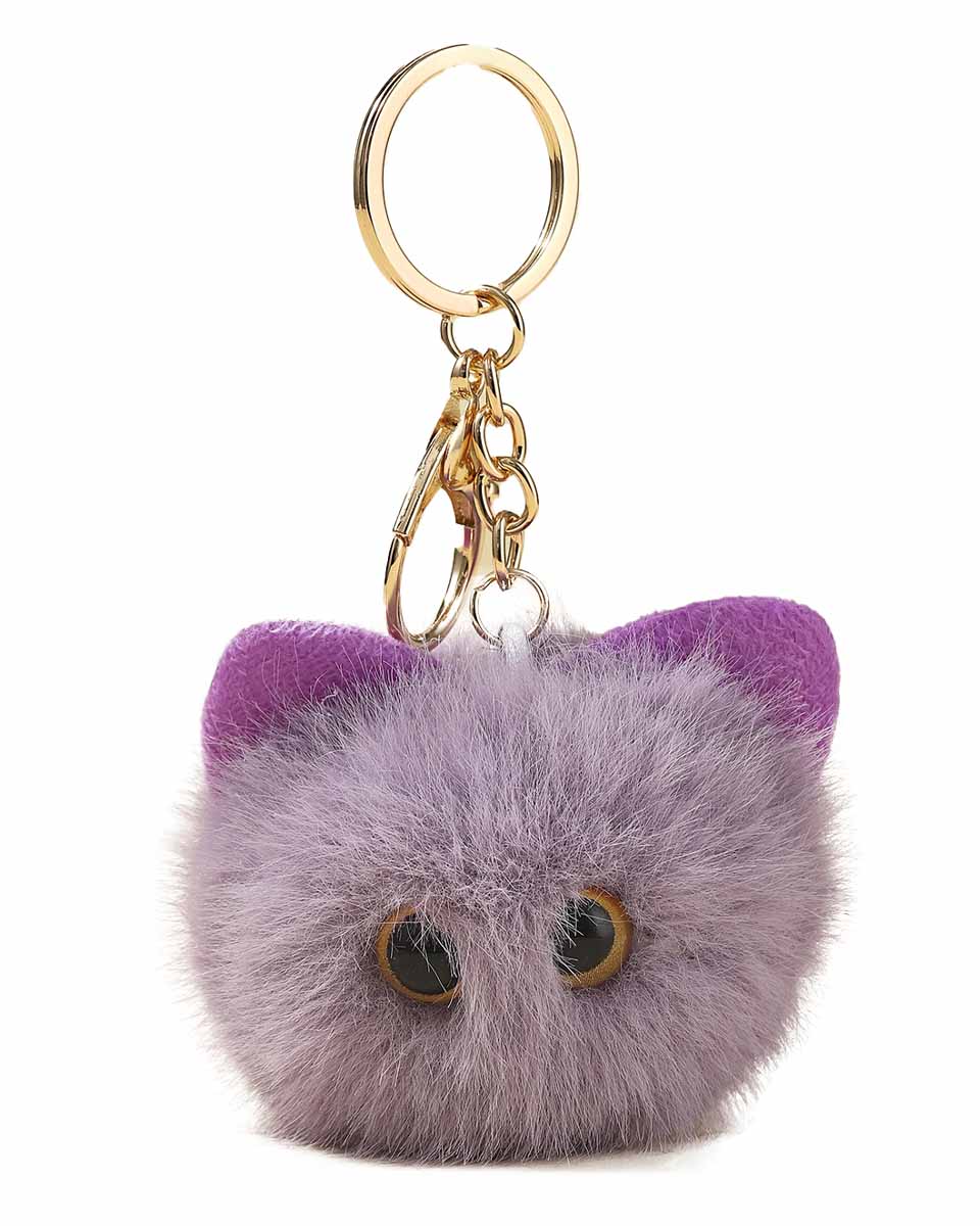 Nyckelring Plush Cat – Lila