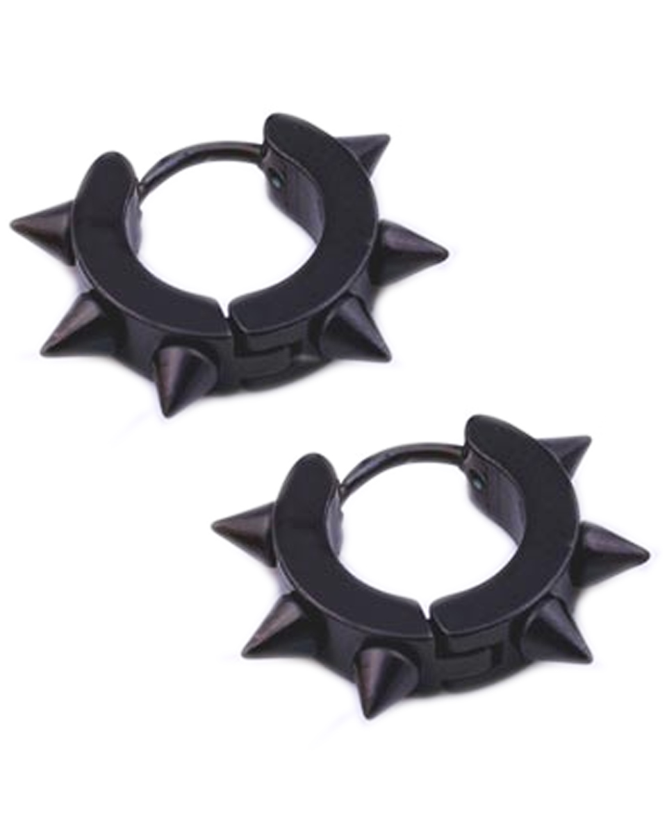 Örhängen Med 6 Små Nitar – Svarta