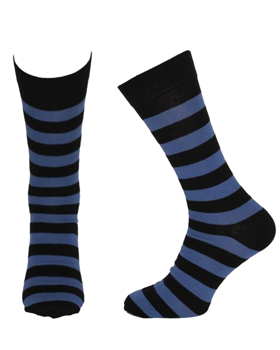 Strumpor randiga svart-blå